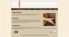 Desktop Screenshot of hamiltonorthotics.com