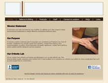 Tablet Screenshot of hamiltonorthotics.com